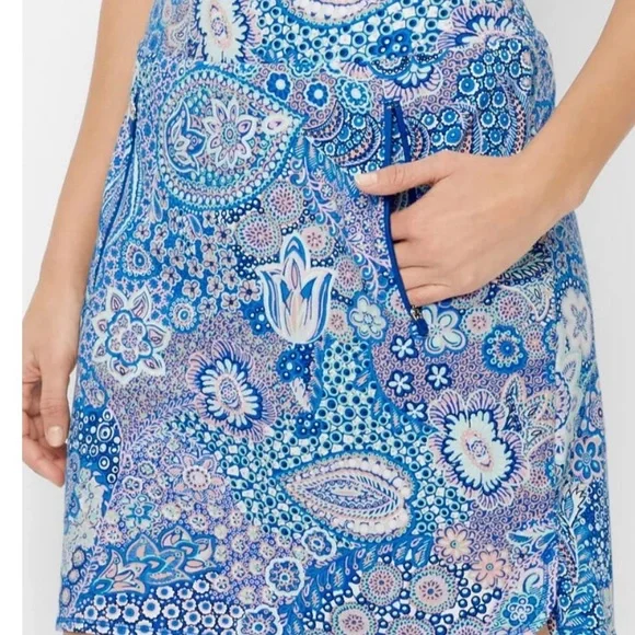 TALBOTS -PART T BY TALBOTS STRETCH SKORT - DREAMY PAISLEY - Picture 2 of 10